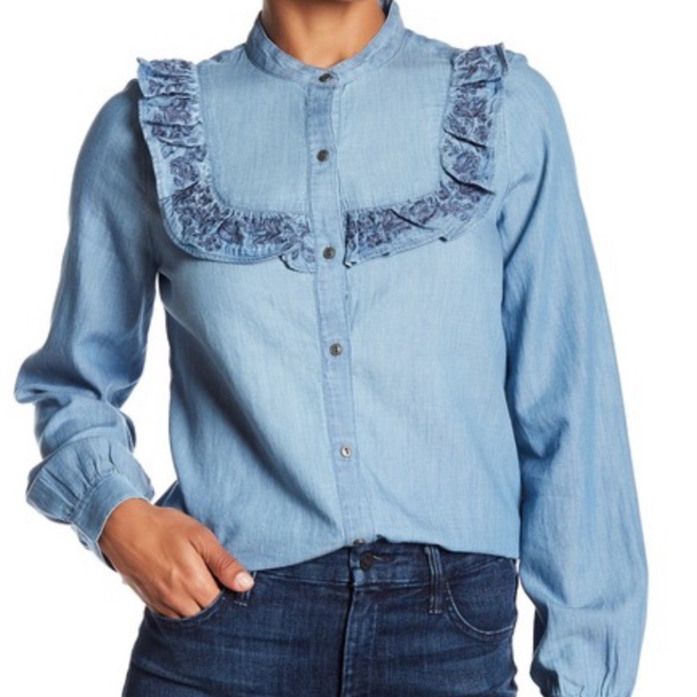 Melrose And Market Denim Top